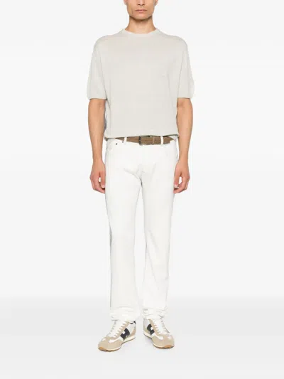 Corneliani Crew-neck T-shirt In Neutral