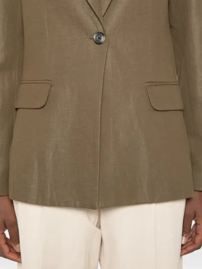 Samsoe & Samsoe Single-breasted Notched-lapels Cotton Blazer In White