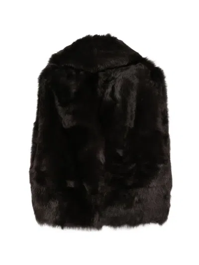 Blancha Sleeveless Jacket In Brown