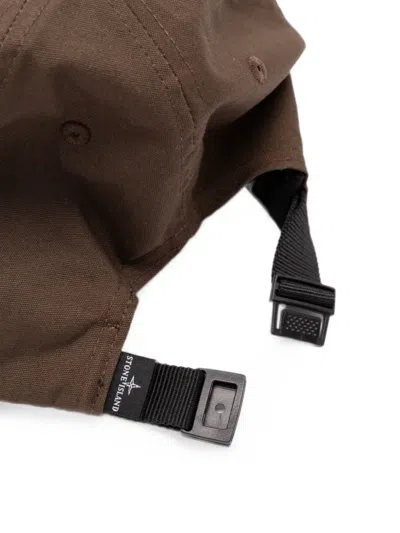 Stone Island Compass-patch Baseball Cap In Brown