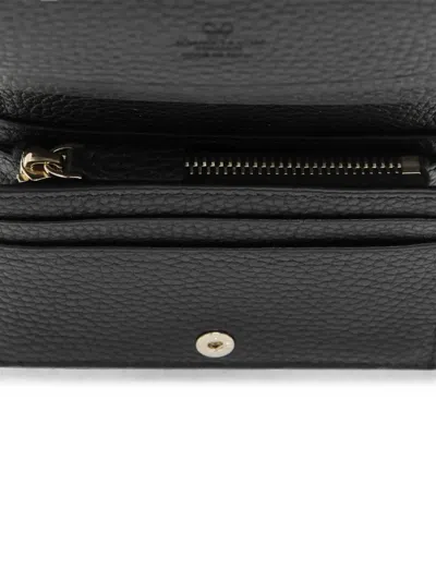 Valentino Rockstud Pebbled Wallet In Pattern