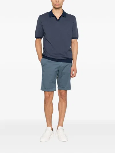 Corneliani Textured T-shirt In Blue