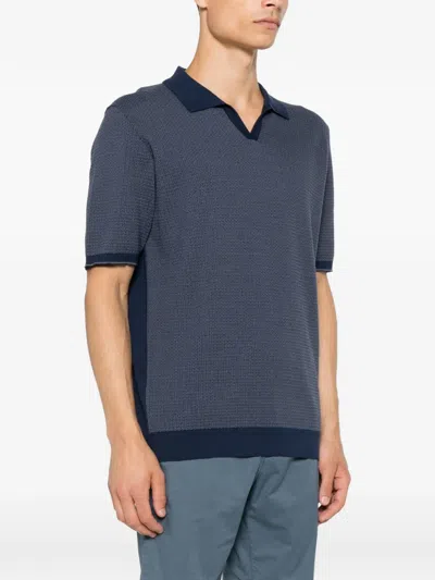 Corneliani Textured T-shirt In Blue