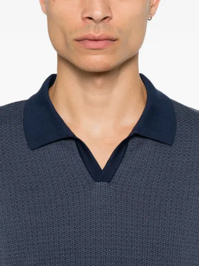 Corneliani Textured T-shirt In Blue