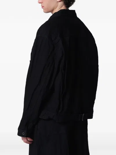 Studio Nicholson Button-up Boxy Jacket In Black