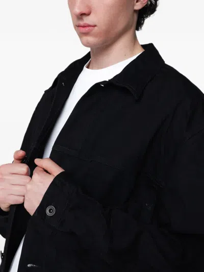 Studio Nicholson Button-up Boxy Jacket In Black