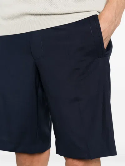 Corneliani Pressed-crease Shorts In Blue