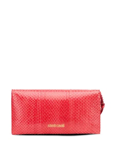 Roberto Cavalli Serpentine Bangle-handle Clutch Bag In Pattern