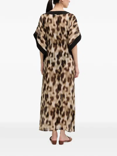 Dkny Leopard-print Kaftan In Multi