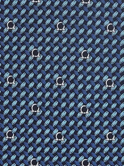 Ferragamo Patterned Tie In Blue