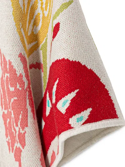 Never Fully Dressed Graphic-print Intarsia-knit Shawl In Multi