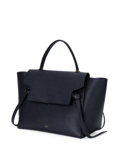 Celine Mini Belt Shoulder Bag In Blue