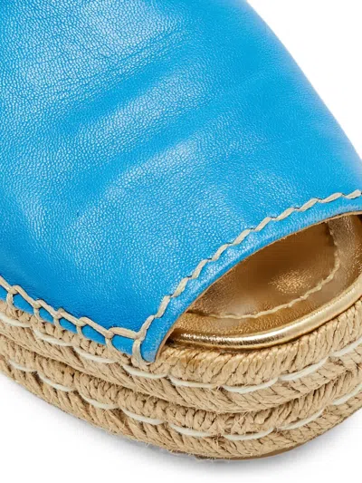 Pre-owned Prada Platform Espadrilles In Blue