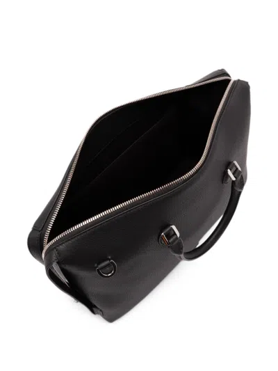 Dolce & Gabbana Pebbled-leather Briefcase In Black