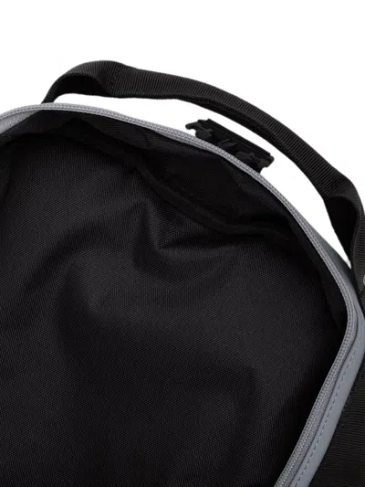 Rains Logo-tape Mesh-panel Backpack In Gray