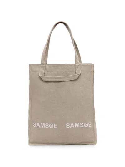 Samsoe & Samsoe Salucca Tote Bag In Neutral