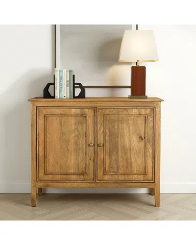 Lr Home Ophelia Transitional Solid Wood Handmade Sideboard In Brown