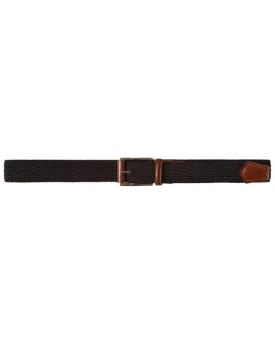 Robert Talbott Stretch Nylon Garfield Belt In Black