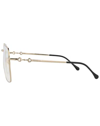 Gucci Unisex 57mm Optical Frames In Gold