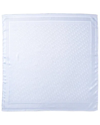 Dior Oblique Natte 70 Square Scarf In Blue