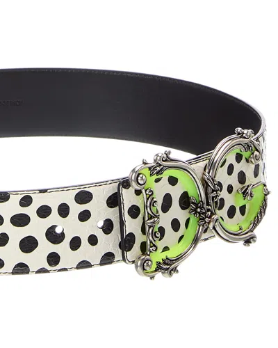 Dolce & Gabbana Dg Logo Leather Belt In Multi