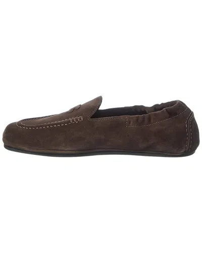 Celine Men Triomphe Loafer With Elastic Insert In Brown