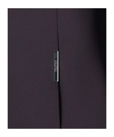Attico Wool Blazer Structured Tailoring Open Front In Gray
