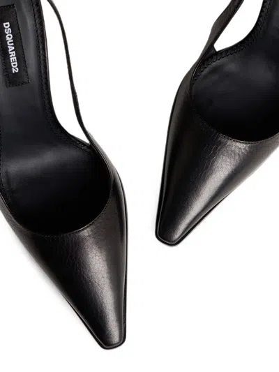 Dsquared2 메탈 바 슬링백 펌프스 In Black