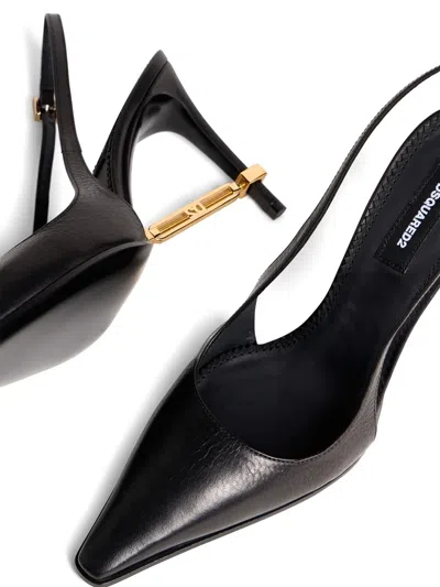 Dsquared2 메탈 바 슬링백 펌프스 In Black