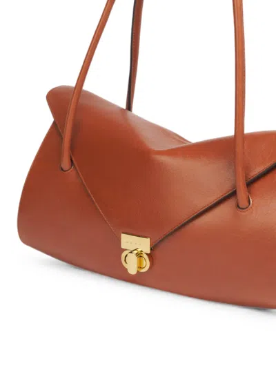 Marni 브라운 레더 E/w 숄더 백 In Brown