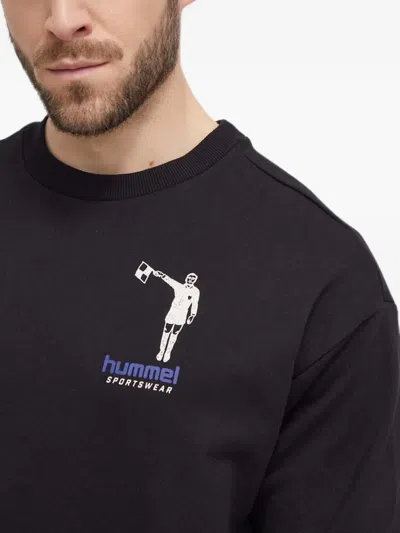 Hummel Graphic-print Sweatshirt In Black