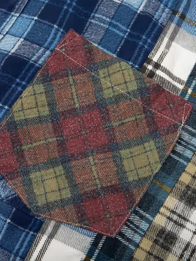 Needles 7 Cuts Patchwork Shirt In Blue