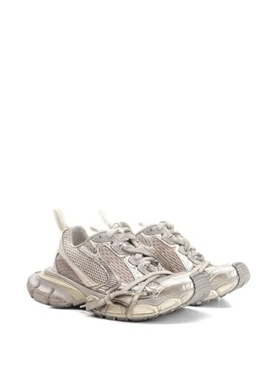 Balenciaga Eggshell Polyurethane Polyester Sneakers In Black