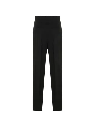 Saint Laurent 벨트 루프 팬츠 In Black