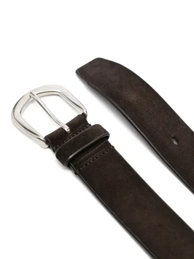 Officine Creative 버클 스웨이드 벨트 In Brown