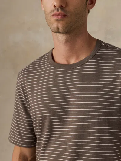 Faherty Sunwashed Regenerative T-shirt In Brown