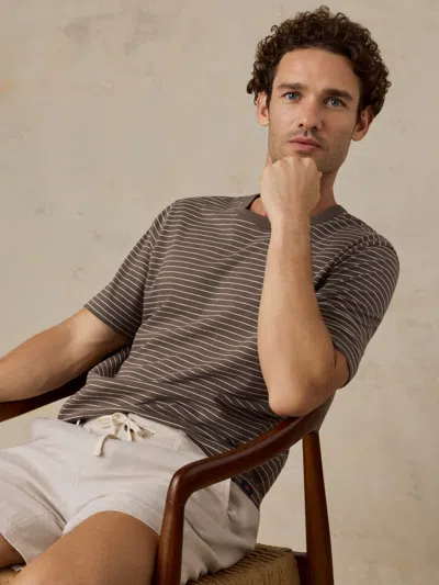 Faherty Sunwashed Regenerative T-shirt In Brown