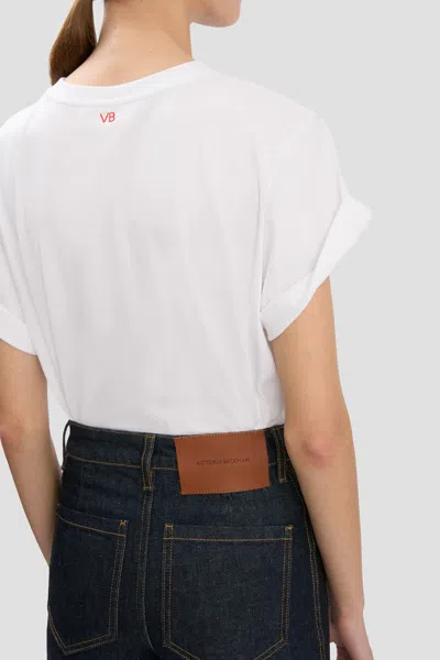 Victoria Beckham Tilly Cotton Jersey T-shirt In White