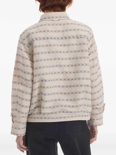 Ader Error Striped Button-detail Jacket In Neutral