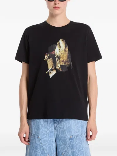 Dime Rollin Head Graphic-print T-shirt In Black