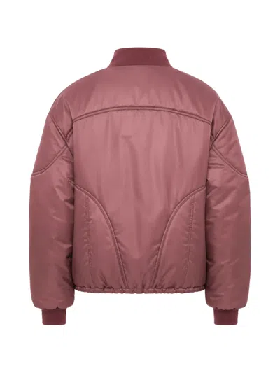 Bacon Padded-design Bomber Jacket In Red