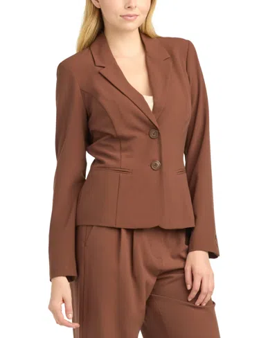 Bcx Juniors' Two-button Blazer In Brown
