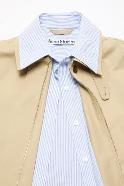 Acne Studios Layered Twill Jacket In Neutral