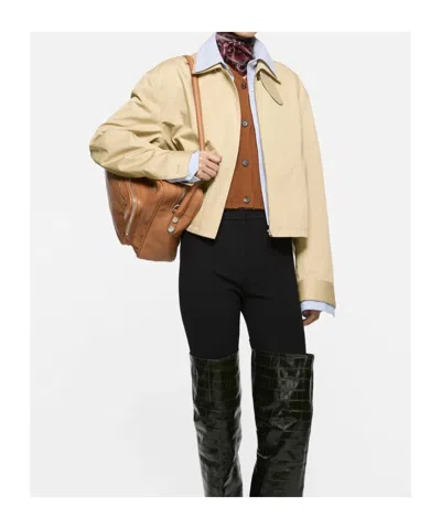 Acne Studios Layered Twill Jacket In Neutral