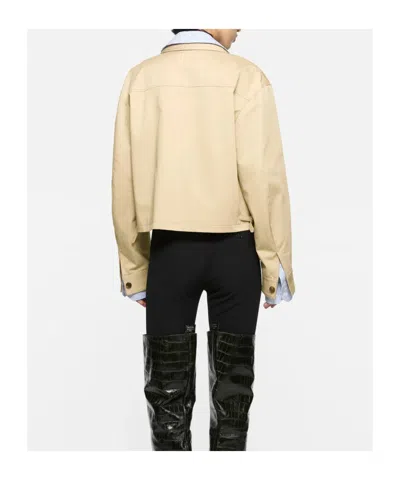 Acne Studios Layered Twill Jacket In Neutral