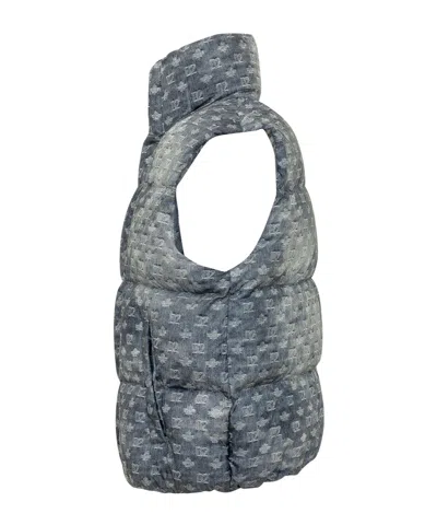 Dsquared2 D2 Monogram Down Gilet In Blue