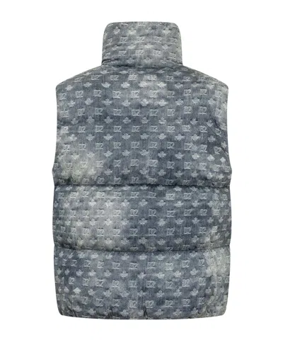 Dsquared2 D2 Monogram Down Gilet In Blue