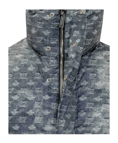 Dsquared2 D2 Monogram Down Gilet In Blue