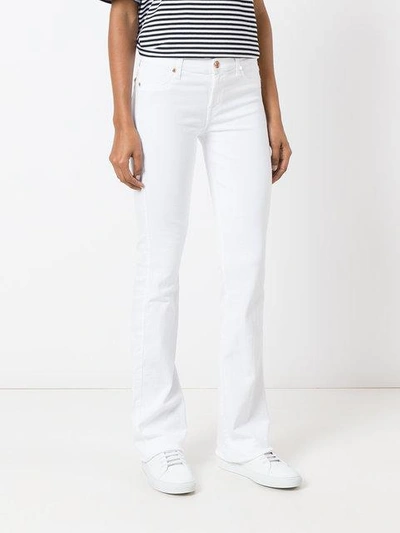 Shop 7 For All Mankind Bootcut Jeans - White
