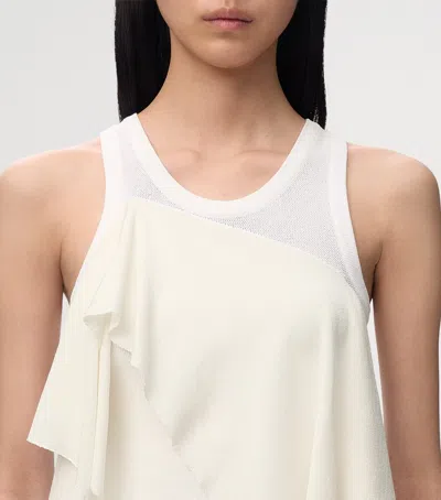 Loewe Asymmetric Panel Tank Top In White